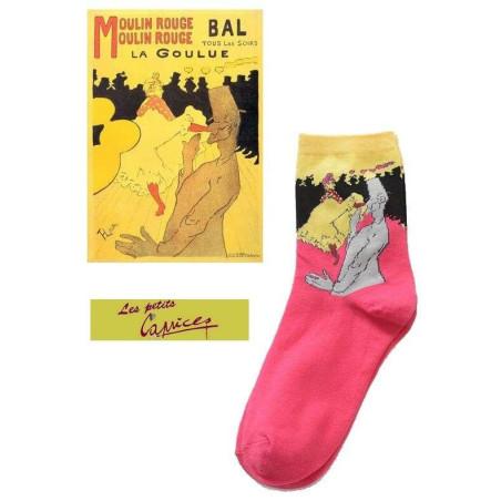 Chaussette tableau danseuse de Toulouse Lautrec