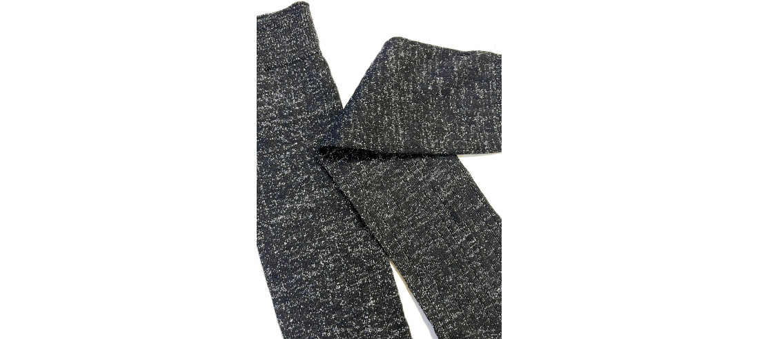 Mi-bas-cotes-fines-viscose-noir-argenté-lurex-