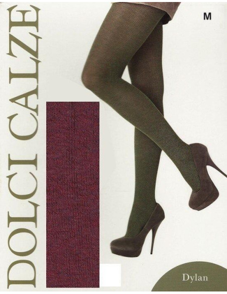 Collant fine cotes viscose Dolci Calze Dylan rubino