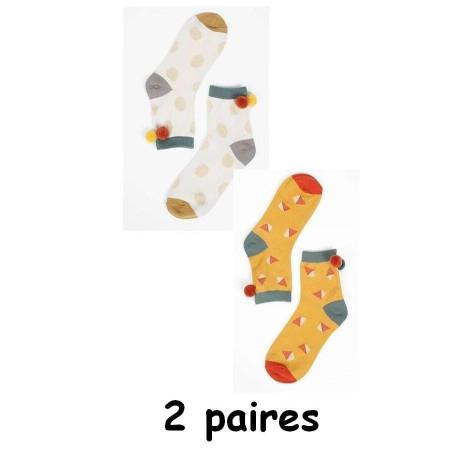 Chaussettes Pois Subtils et pompoms