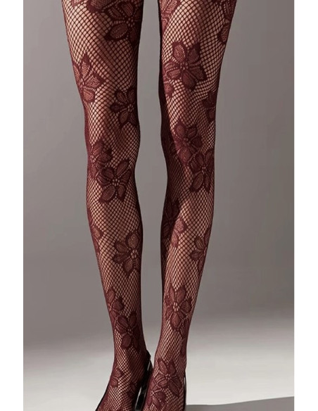Collants-Les-petits-caprices-Dentelle-large-fleurs-bordeaux face