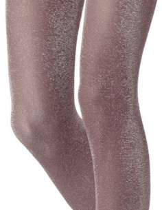 collant semi opaque lurex moka Argent Caprices