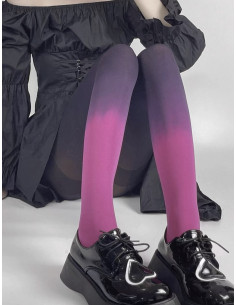 Collant Opaque  Violet Dégradé fushia