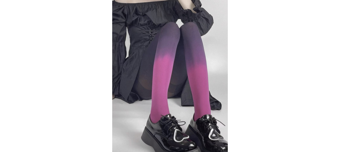 Collant Opaque  Violet Dégradé fushia