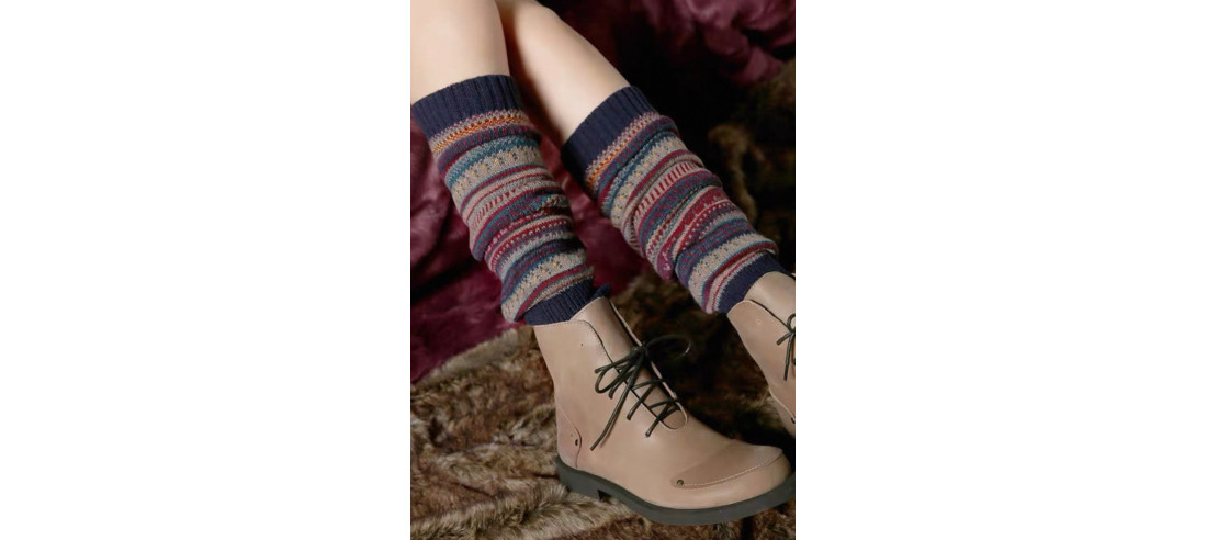 Guêtres-laine-acrylique-norvégienne-tendance-bleu