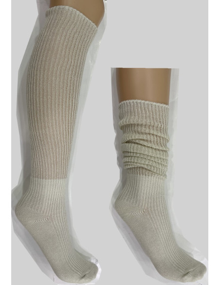 Mi-bas-VISCOSE-cotes-HIVER-viscose-IVOIRE-lurex-a-plat