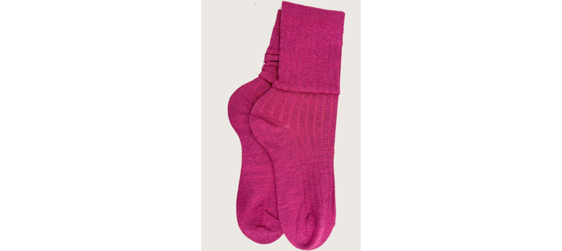 Chaussettes-coton-lurex-cotes-chics-fushia