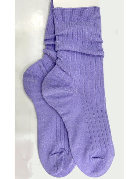 Chaussettes-coton-lurex-cotes-chics-lilas