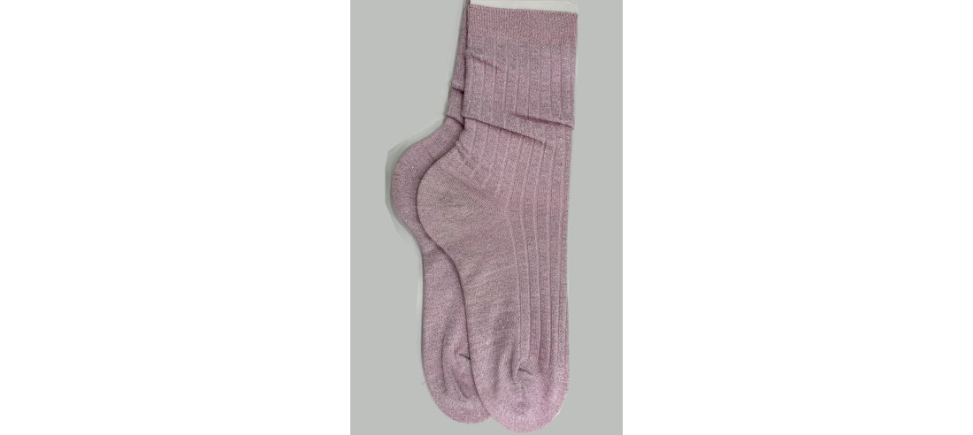 Chaussettes-coton-lurex-cotes-chics-rose