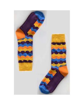  Chaussettes Vagues Psychédéliques violet