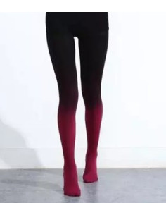 Collant Opaque Rouge Dégradé