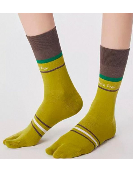 Chaussettes-coton-tabis-more-fun-Kiwi-vert