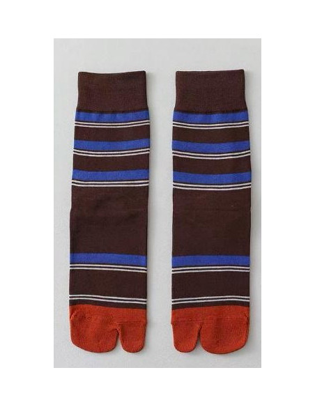 Chaussettes-coton-tabis-more-fun-marron