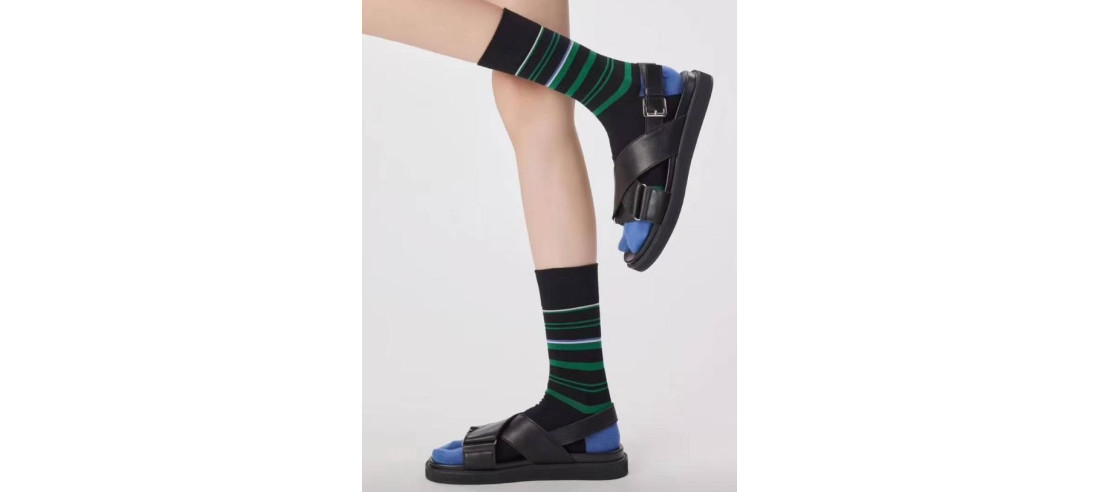 Chaussettes-coton-tabis-more-fun-noir