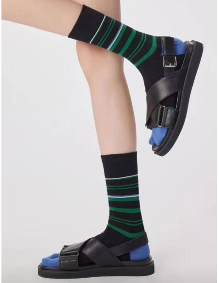 Chaussettes-coton-tabis-more-fun-noir