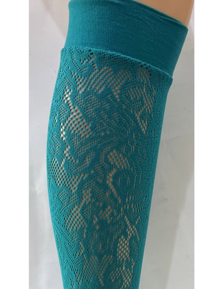 Mi-bas-Les-petits-caprices-dentelle-microfibre-Vert-détail-motif