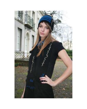  Bonnet Rayures siglé Berthe aux grands pieds assorti