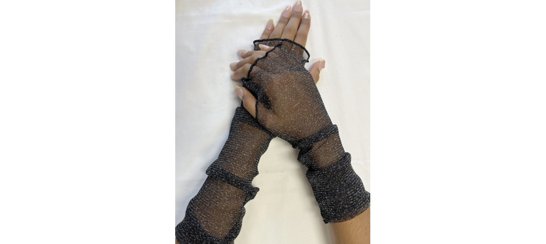 manchons-transparent-lurex-lycra-noir