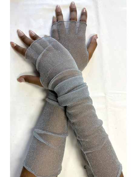 manchons-transparent-lurex-lycra-argent-brillant