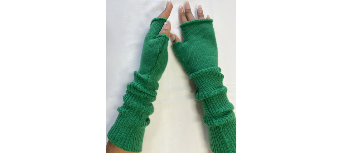 Mitaines-tubes-laine-cotes-VERT