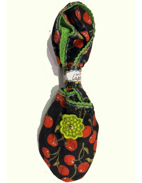 Chaussons-Les-Petits-Caprices-velours-Cherry-vert