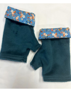 Mitaines-reversible-Lpc-Doublé-polaire-Iris-Bleu 2