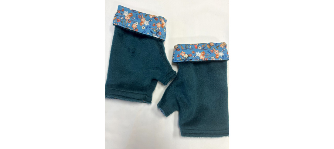 Mitaines Hiver  Imprimés iris Fleuris Doublé Polaire