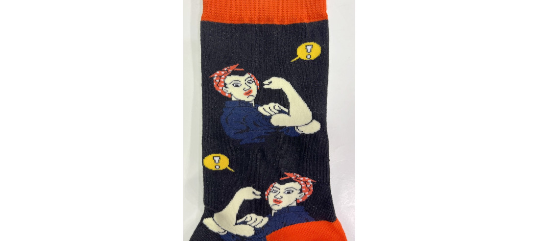 Chaussettes-Les-petits-caprices-Rosie-la-riveteuse-we-can-do-it-détail