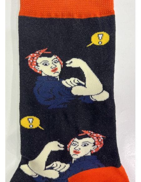 Chaussettes-Les-petits-caprices-Rosie-la-riveteuse-we-can-do-it-détail