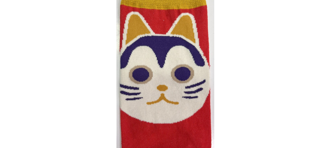 Chaussettes-Les-petits-caprices-Chat-Bouddhas-rigolos-détail