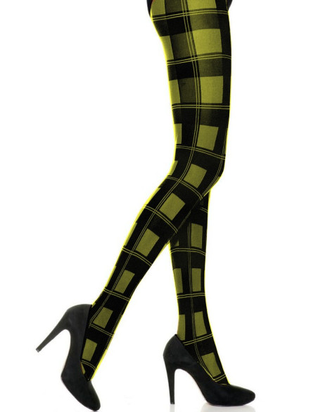 Collant Carreaux ecossais Vert Voilà