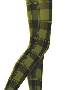 Collant Carreaux ecossais Vert Voilà 2