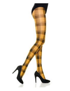 Collant Carreaux ecossais Jaunes