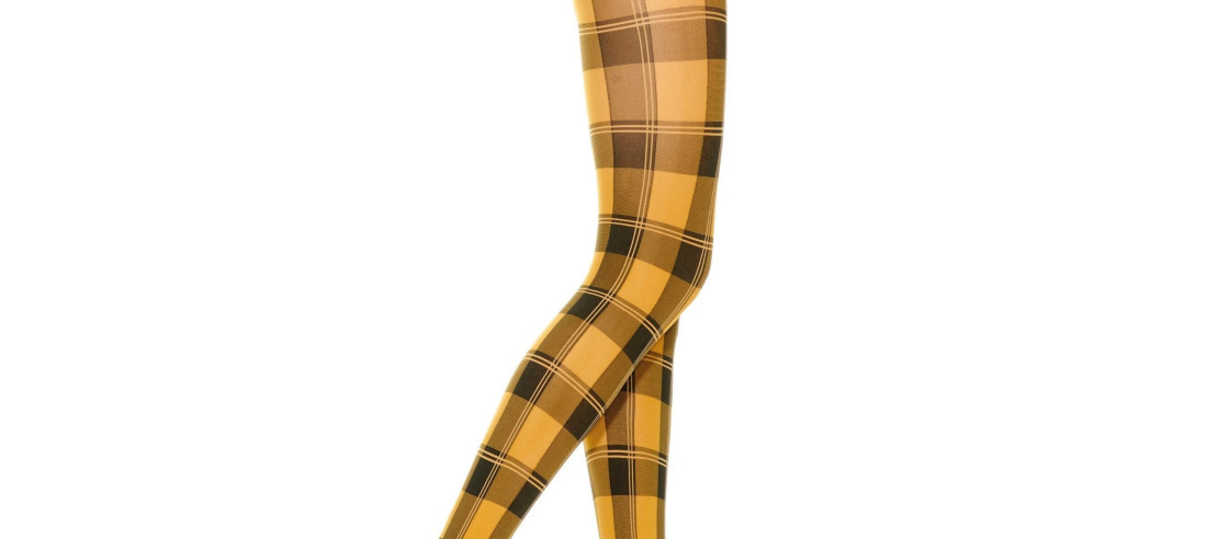 Collant Carreaux ecossais Jaunes
