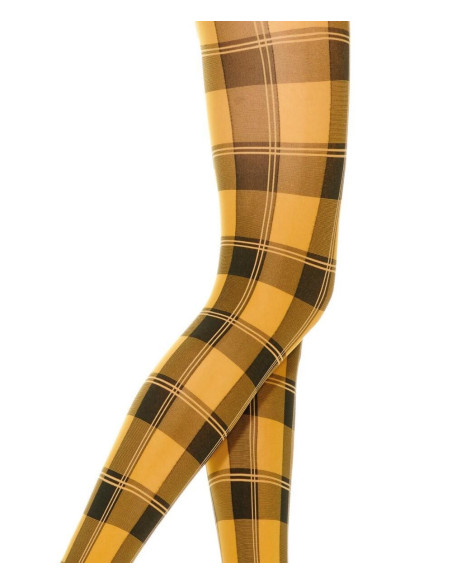 Collant Carreaux ecossais Jaunes
