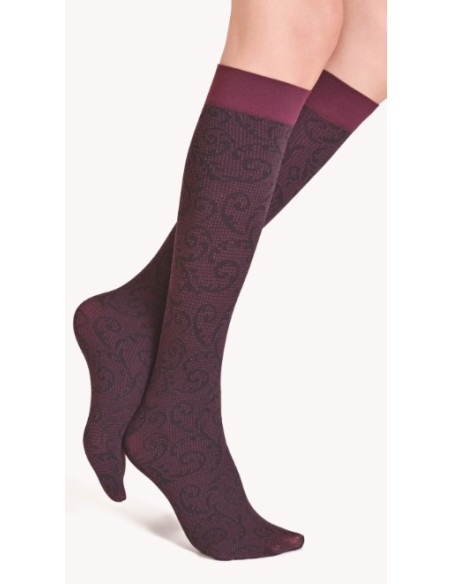 Mi bas Fleurs et pieds de poule Philippe Matignon