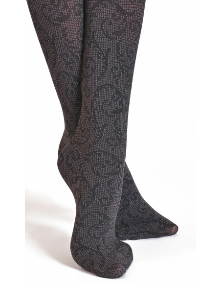 Mi bas Fleurs et pieds de poule Philippe Matignon