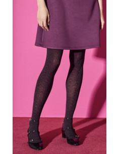 Collant-Sisi-Chic-effet-animal-mauve