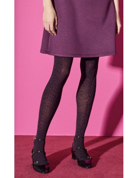 Collant-Sisi-Chic-effet-animal-mauve