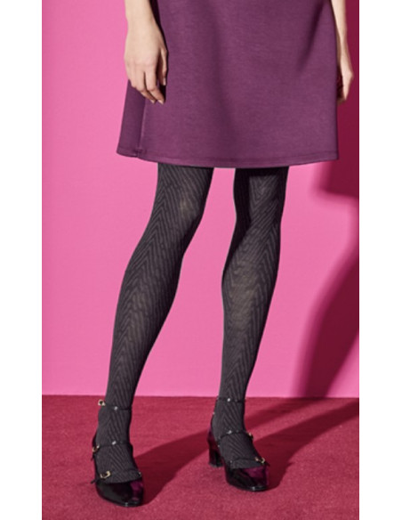 Collant-Sisi-Chic-effet-animal-gris