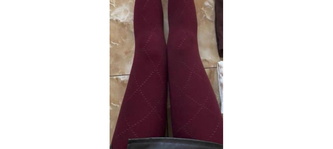collant-losange-diamant-coton-laine-bordeau