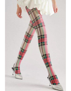 Collant-opaque-ecossais-gris-rose 2