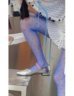 Collant plumetis noir base tendance 2