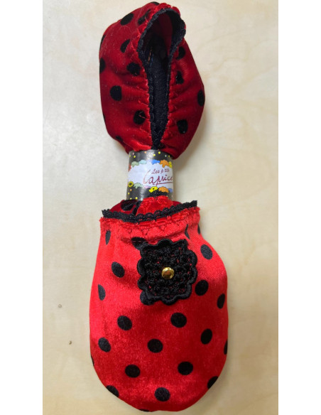 chausson-les-petits-caprices-velours-dots-rouge-noir