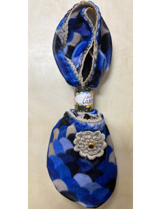 chausson-les-petits-caprices-velours-scale-cream-détail 2