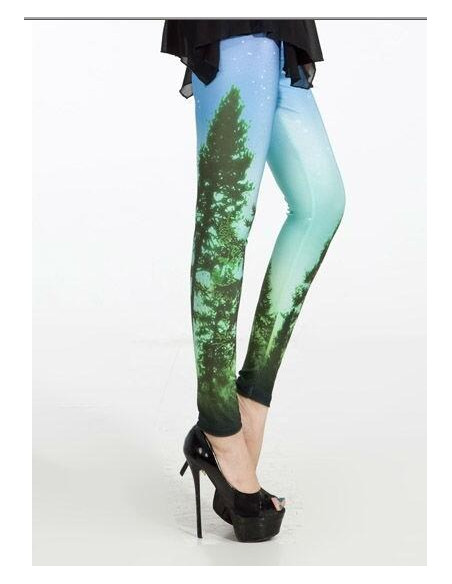 Caleçon lycra brillant forêt étoilée