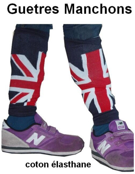 Guetre manchons coton union Jack