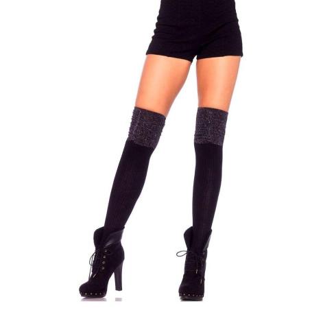 Jambières leg avenue en coton revers Lurex