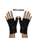 Mitaines en dentelle résille