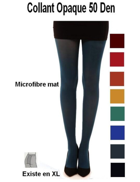 collant microfibre opaque de couleurs  unies